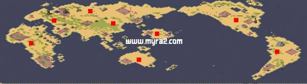 红色警戒2世界地图8人版